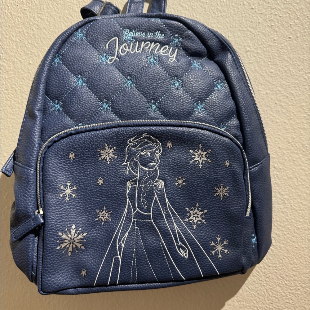 Frozen Elsa Blue Backpack with Snowflake Design
